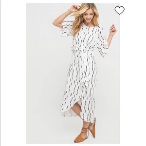 Side-Tie Midi Dress